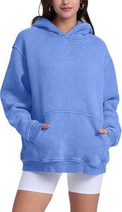 Vente en gros de sweats molletonnés épais 100% coton 360g sans cordon, service OEM, logo personnalisé, streetwear oversize pour l'hiver - Product Image 4