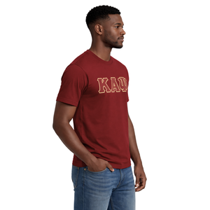 Camiseta de 3 Letras de Kappa Alpha Psi en Rojo o Marrón, Prenda de Fraternidad Griega con Diseño Clásico, Comodidad Premium y Estilo Atemporal - Product Image 3