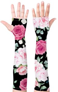 Manchon de bras en soie glacée d'été, séchage rapide, léger, haute élasticité, protection solaire UV, antibactérien, respirant, 100% polyester - Product Image 2