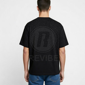 เสื้อยืดแขนสั้นขายดี ผ้าฝ้าย 100% คุณภาพสูง ระบายอากาศได้ดี ผ้าแคนวาสเรียบง่าย สไตล์ลำลอง ประดับเพชรเทียม ดีไซน์ใหม่ ทันสมัย - Product Image 4