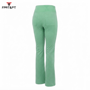 Pantalons de survêtement évasés pour femmes, de haute qualité, nouvelle arrivée, couleur personnalisée, en coton pour femmes - Product Image 5