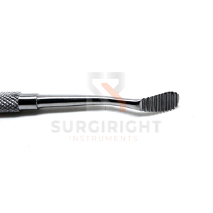 Lime à os chirurgicale manuelle en acier inoxydable à double extrémité, à dents dentelées et manche creux, pour la chirurgie orthopédique et générale - Product Image 2