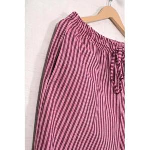 Cotton Handloom Pajama <b>Women</b> <b>Trousers</b>, Comfortable Elastic Waist Pants, Casual <b>Lounge</b> Wear, Everyday Bottoms - Product Image 3