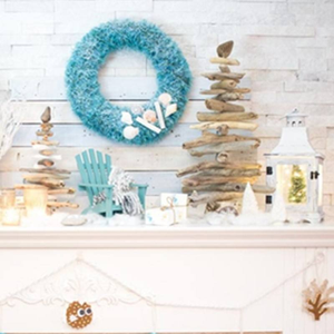Arbre de Noël en bois flotté flexible et pliable pour l'intérieur, avec support, parfait pour les décorations de fête - Product Image 6