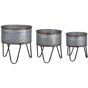 Galvanized Metal <b>Ice</b> Bucket Beverage <b>Cooler</b> Tub With Handle Durable Stylish <b>Ice</b> Bucket Perfect For Parties Home Barware For Sale - Product Image 4