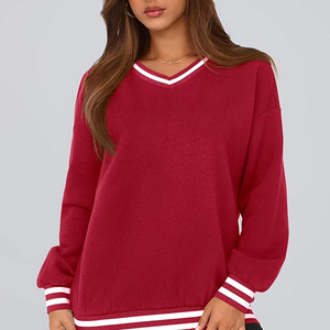 Sudadera de Forro Polar Grueso para Mujer, Cuello Redondo, Talla Grande, con Logotipo Personalizado, Ropa Casual de Calle, Sudadera de Invierno - Product Image 2
