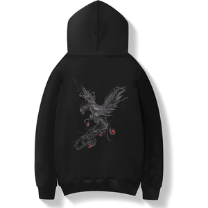 Sweat à capuche pour homme personnalisé avec broderie de marque, style streetwear, logo personnalisé en relief, en coton French Terry - Product Image 2