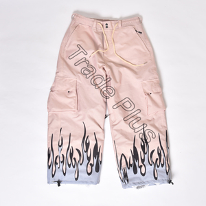 Pantalones holgados de esquí impermeables personalizados, pantalones de Snowboard con cintura elástica, pantalones holgados informales de tendencia de calle alta, pantalones Hipster con pechera para Unisex - Product Image 1