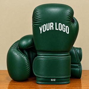 Gants de boxe MMA en PU vert avec logo personnalisé, 14 oz, légers, anti-humidité, pour adultes, entraînement, sparring, combat - Product Image 6