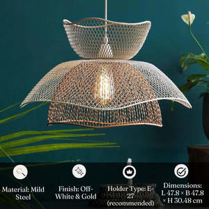 Lampe suspendue en fil de fer au design unique, best-seller, lampe murale suspendue au plafond, aspect lotus, décoration intérieure pour la maison - Product Image 6