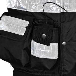 Chaqueta Parka Reflectante de Alta Visibilidad, Ropa de Seguridad Reflectante, Uniforme de Guardia de Seguridad, Chaqueta de Seguridad de Invierno con Mangas Extraíbles - Product Image 2
