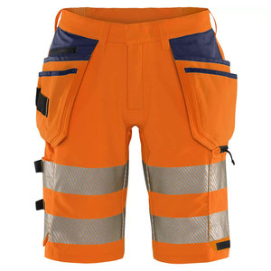 Shorts de travail extérieurs personnalisés à haute visibilité, écologiques, solides, à séchage rapide, 100 % coton, pour la sécurité sur les chantiers - Product Image 3