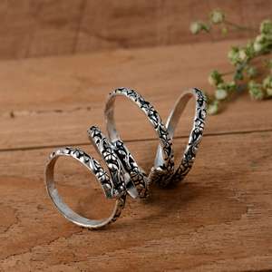 SHYAM JEWELRS Handmade 925 Sterling Silver Textured Arthritis <b>Ring</b>-4-Spiral Adjustable Luxury Unisex <b>Statement</b> <b>Ring</b> - Product Image 3