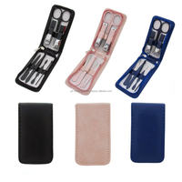Juego de 7 Piezas de Acero Inoxidable, Kit de Manicura Personal Mini Duradero, Herramientas para Uñas, Set de Manicura y Pedicura con Estuche con Cierre