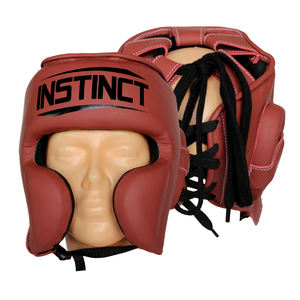 ขายส่งอุปกรณ์ป้องกันศีรษะสำหรับชกมวยแบบเต็มหน้า คุณภาพดีที่สุด หนังแท้ ผลิตตามสั่ง รุ่น Warrior Dual Sport ระบายอากาศได้ดี - Product Image 1