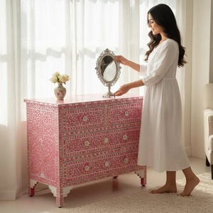 ILAHI's Bone Inlay Drawer Modern Design Agate Detailing <b>Storage</b> Portable Home Furniture - Product Image 3