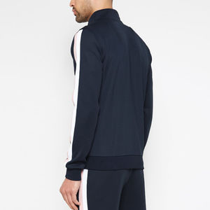 2026 Al por mayor Chándal unisex de poliéster de invierno con cuello alto y cremallera de cuarto, con rayas a doble cara, pantalones de chándal personalizados de forro polar elástico - Product Image 4