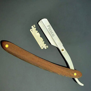 Navaja de Afeitar Recta de Acero Inoxidable, Herramienta de Barbería para Afeitar la Barba y Depilar en Salón - Product Image 5