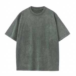 T-shirts 100 % coton pour hommes, délavés à l'acide, confortables, nouveau design, séchage rapide, t-shirts délavés à l'acide, nouveau design, t-shirt uni pour hommes - Product Image 5