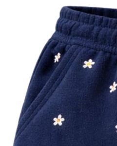 Shorts de Mujer con Estampado Floral Azul Marino, Personalizados, de Algodón y Felpa, Casuales, de Verano, con Cintura Ajustable, Fabricante Personalizado, Ropa al Por Mayor - Product Image 2