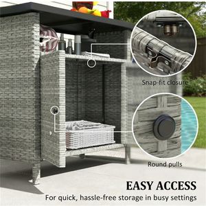 Armadio da Esterno Grigio con Portasciugamani - Product Image 2