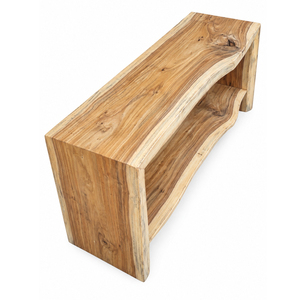 Mesa Consola de Madera Sólida Rústica Moderna Arvena con Borde Natural y Estante para Sala de Estar, Hotel/Villa, Venta al Por Mayor de Muebles - Product Image 3