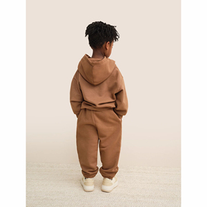 Ensemble de survêtements d'hiver personnalisés en coton biologique 100 % pour enfants, pull à manches longues, pour filles, garçons et bébés - Product Image 1