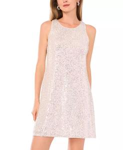 Robe à col rond sans manches pailletée pour femmes | Vince Camuto - Product Image 1
