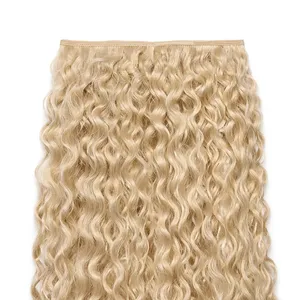 Extensiones de Cabello Humano 100% Remy, Color Rubio Platino, Ondulado Natural - Product Image 6