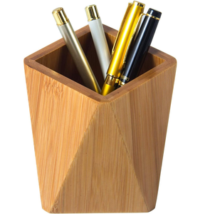 Porte-stylos en bois pour outils d'écriture, organiseur de stylos/crayons en bois, forme carrée - Product Image 6