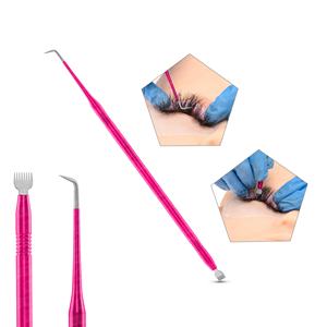 Nouvel outil d'isolation de levage de cils en argent avec poignée rose mat et peigne précis pour le levage des cils et la stratification des sourcils - Product Image 3