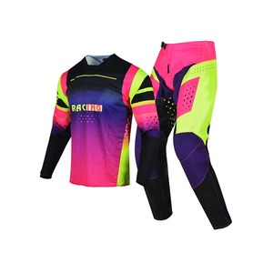 ชุดแข่งรถมอเตอร์ไซค์ผู้ชาย แขนยาว พิมพ์ลายแบบ Sublimation แห้งเร็ว โพลีเอสเตอร์ สีไล่ระดับ สำหรับทุกฤดูกาล - Product Image 1