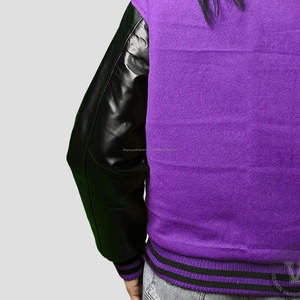 Veste de baseball unisexe en cuir de laine de qualité supérieure veste d'hiver Letterman personnalisée avec revêtement direct d'usine pour femmes - Product Image 6