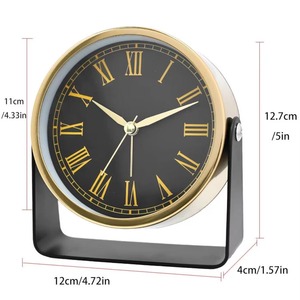 Horloge de table classique, idéale pour la table de chevet de la chambre, le bureau, la bibliothèque et la décoration de bureau, en provenance d'Inde. - Product Image 3
