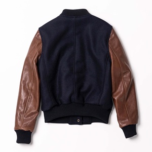 แจ็คเก็ตวาร์ซิตี้ขนสัตว์คุณภาพสูง แขนหนัง  แบบสั่งทำพิเศษ ไซส์พลัส พร้อมปักโลโก้ แจ็คเก็ตเลตเตอร์แมน แจ็คเก็ตเบสบอล แจ็คเก็ตฤดูหนาว - Product Image 2
