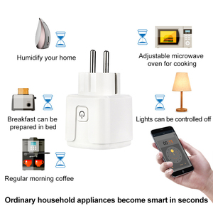Prise intelligente Wi-Fi, prise EU, commande à distance par application, matériau ABS, automatisation de la maison intelligente <span class=keywords><strong>universelle</strong></span>, 3000W, distance de contrôle >50M, européenne - Product Image 3