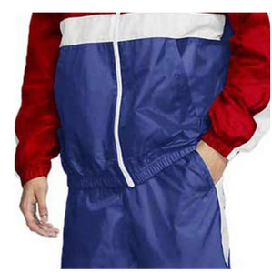 Survêtement à capuche pour homme, rouge et bleu, uni, décontracté, respirant, écologique, en polaire, manches longues, fermeture éclair sur le devant, en polyester, pour l'hiver - Product Image 6