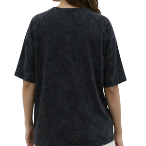 Vintage Washed Knitted Unisex T Shirt Regular Fit Blank Tee Custom Logo Streetwear Crew Neck Summer Jersey Hip Hop Silk Screen - Product Image 2