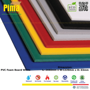Panneau en mousse PVC WPC de couleur personnalisée, densité 0,6 G/cm3, épaisseur 3 mm, ignifuge, imperméable, panneaux décoratifs publicitaires - Product Image 4
