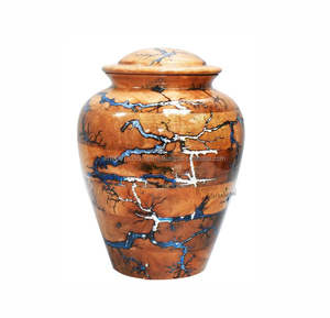 Customized Mango Wood Urn <b>Box</b> Beautifully Engraved Metal Cremation Urn <b>for</b> Human & <b>Pet</b> <b>Ashes</b> Direct From India - Product Image 4