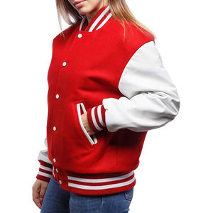 Blousons universitaires personnalisés haut de gamme 2026 avec logos pour les sororités, fraternités, écoles et universités – Corps 100 % pure laine et manches en cuir - Product Image 4