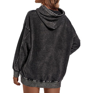 Acid Wash Hoodies for <b>Men</b> and Women Embroidery Camouflage Design Winter Casual <b>Thermal</b> Cotton Blended Digital Printing - Product Image 4