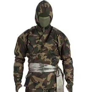 Tenue de Camouflage Ninja Professionnelle Shinobi – Ensemble Complet d'Entraînement Arts Martiaux Tactique Guerrier Cosplay avec Capuche et Masque - Product Image 5