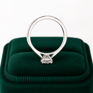 Bague de fiançailles solitaire en diamant taille princesse de luxe, en argent, certifiée IGI, classique, pour promesse de mariage, bijoux fins, cadeau de mariage - Product Image 3