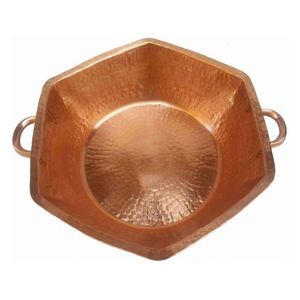 Grand bol à pédicure artisanal en cuivre pour salon de spa des pieds, avec finition martelée et aspect élégant - Product Image 4