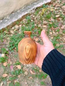 Stylish Handmade Modern Carved Wooden Floor Vase High Quality Decorative <b>Container</b> for Artistic Home Styling - Product Image 5