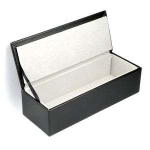 Étui à lunettes personnalisé avec logo, rectangulaire, en cuir PU haut de gamme, durable - Product Image 3