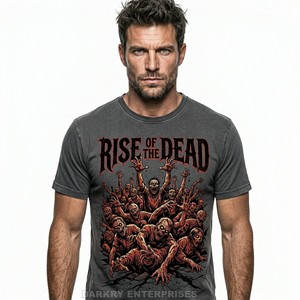 Streetwear Mens T Shirt Custom Apocalyptic City Graphic Print Vintage Black Tee Oversized Heavyweight Cotton Mens <b>Tshirt</b> Bulk - Product Image 3