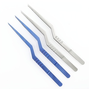 Premium Quality Ear Wax <b>Removal</b> Tweezers Set Blue Coated Gun Shaped Forceps Curved Ear Cleaning Professional <b>Tool</b> - Product Image 4