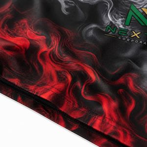 T-shirt personnalisé pour homme à séchage rapide avec imprimé feu et fumée, vêtement de sport d'été respirant en polyester, tee-shirt graphique par sublimation - Product Image 4